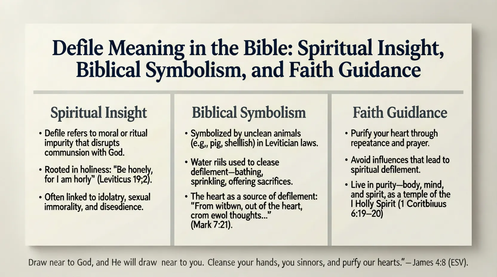 Defile Meaning in the Bible