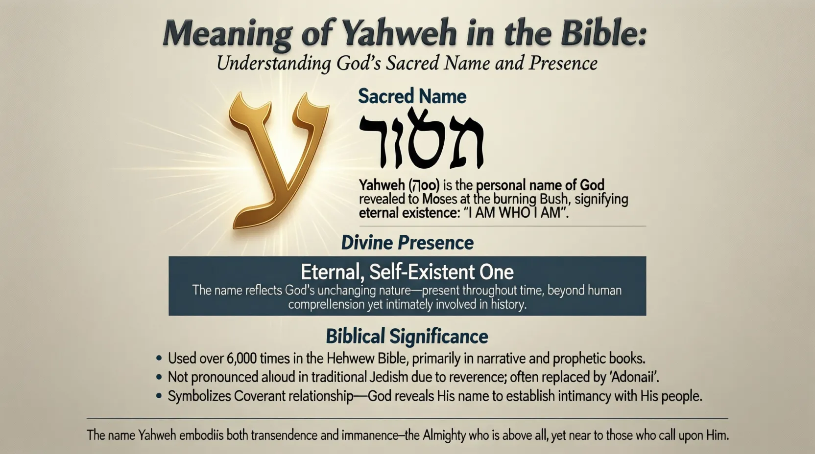 Meaning of Yahweh in the Bible