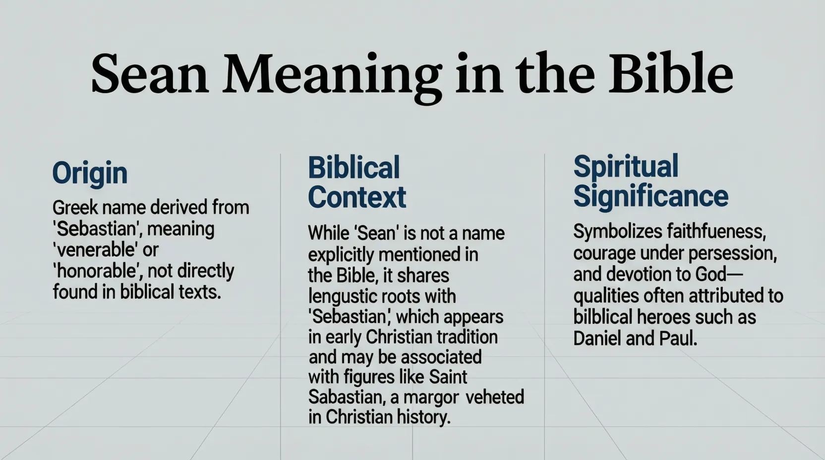 Sean Meaning in the Bible