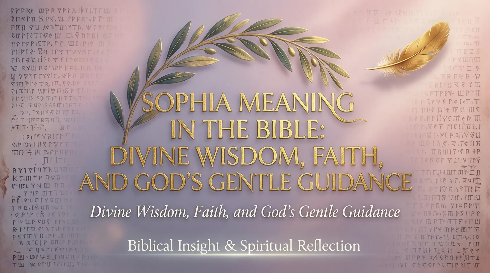 Sophia Meaning in the Bible