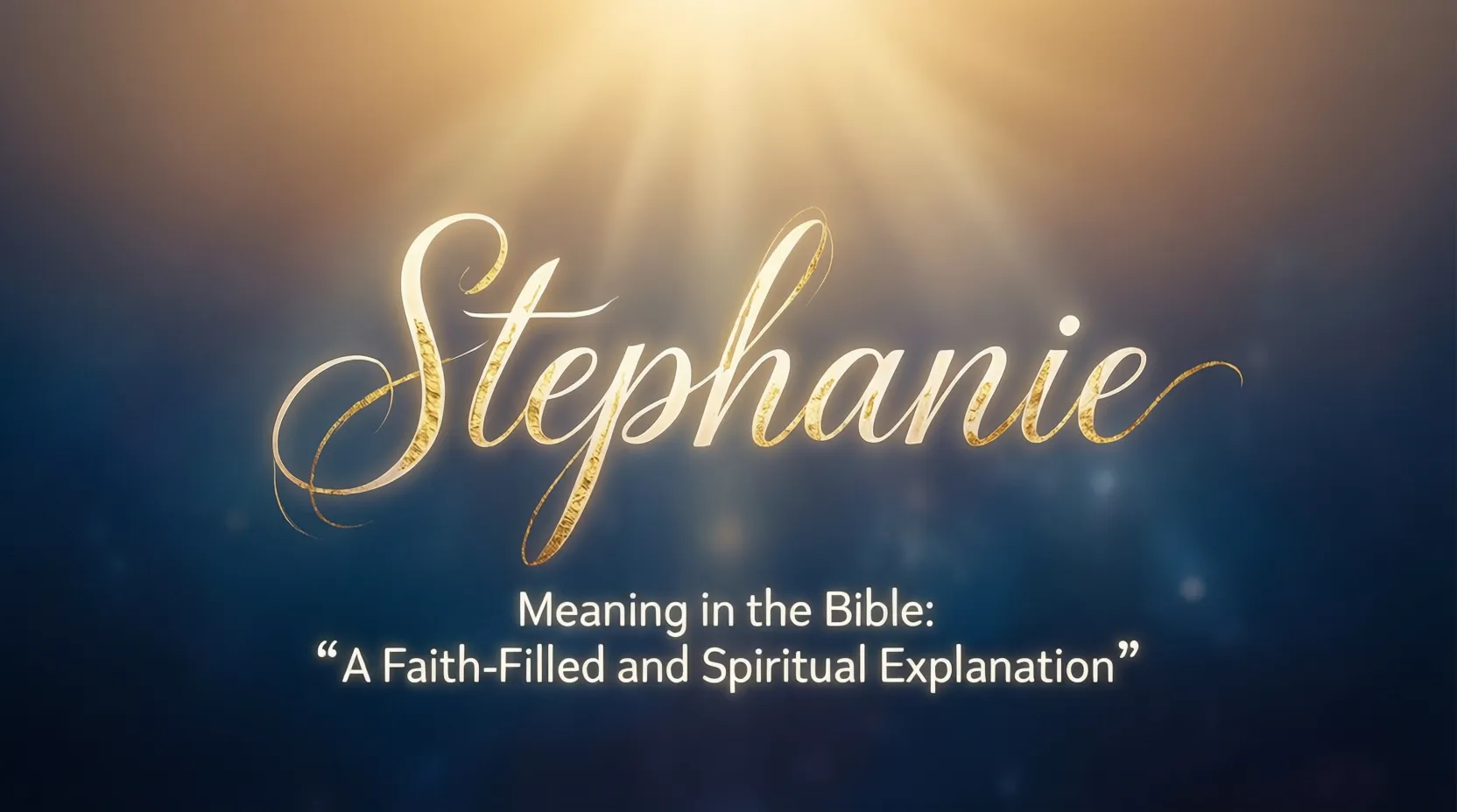 Stephanie Meaning in the Bible