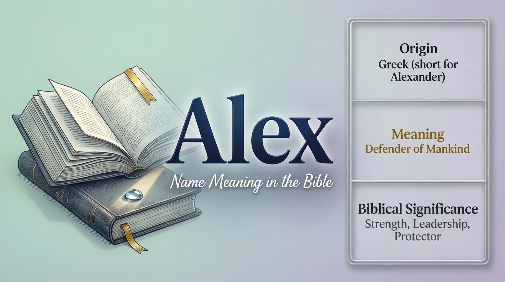 Alex Name Meaning in the Bible