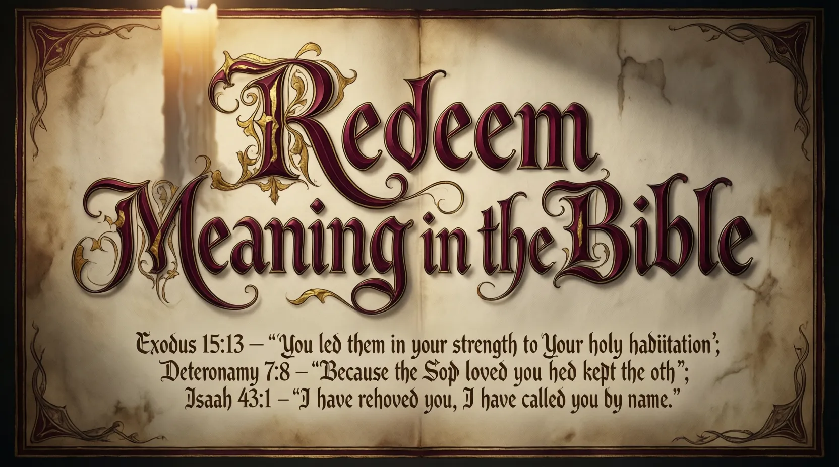 Redeem Meaning in the Bible