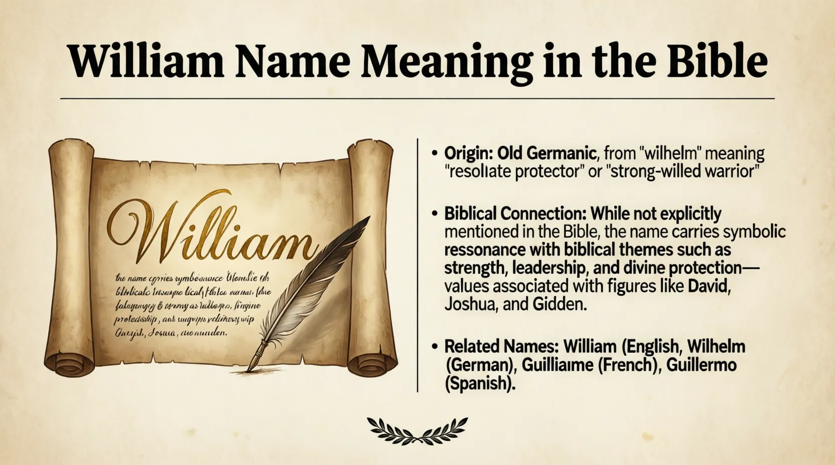 William Name Meaning in the Bible