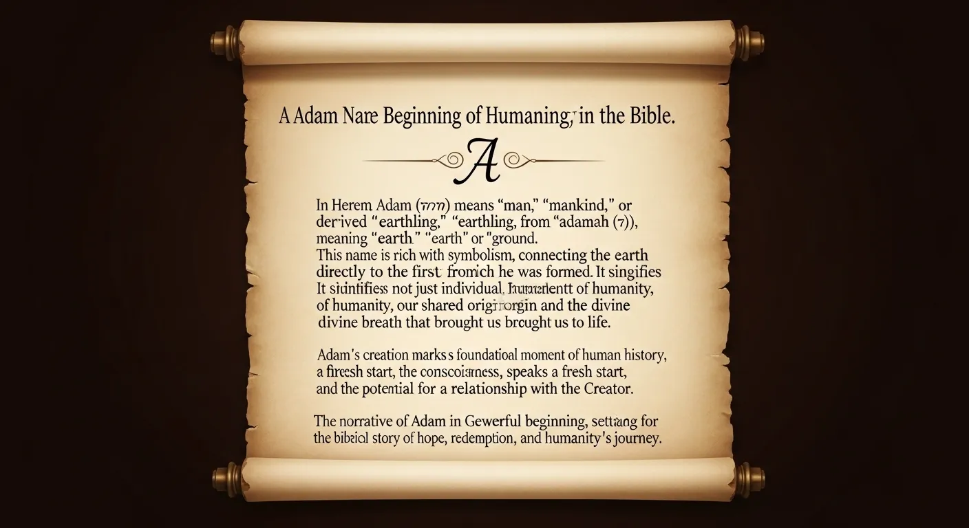 Adam Name Meaning in Bible