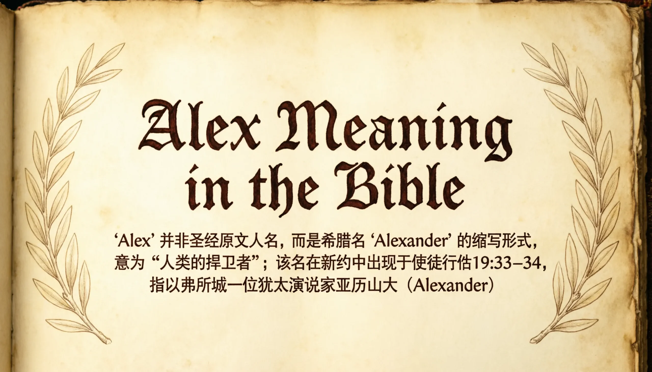 Alex Meaning in the Bible