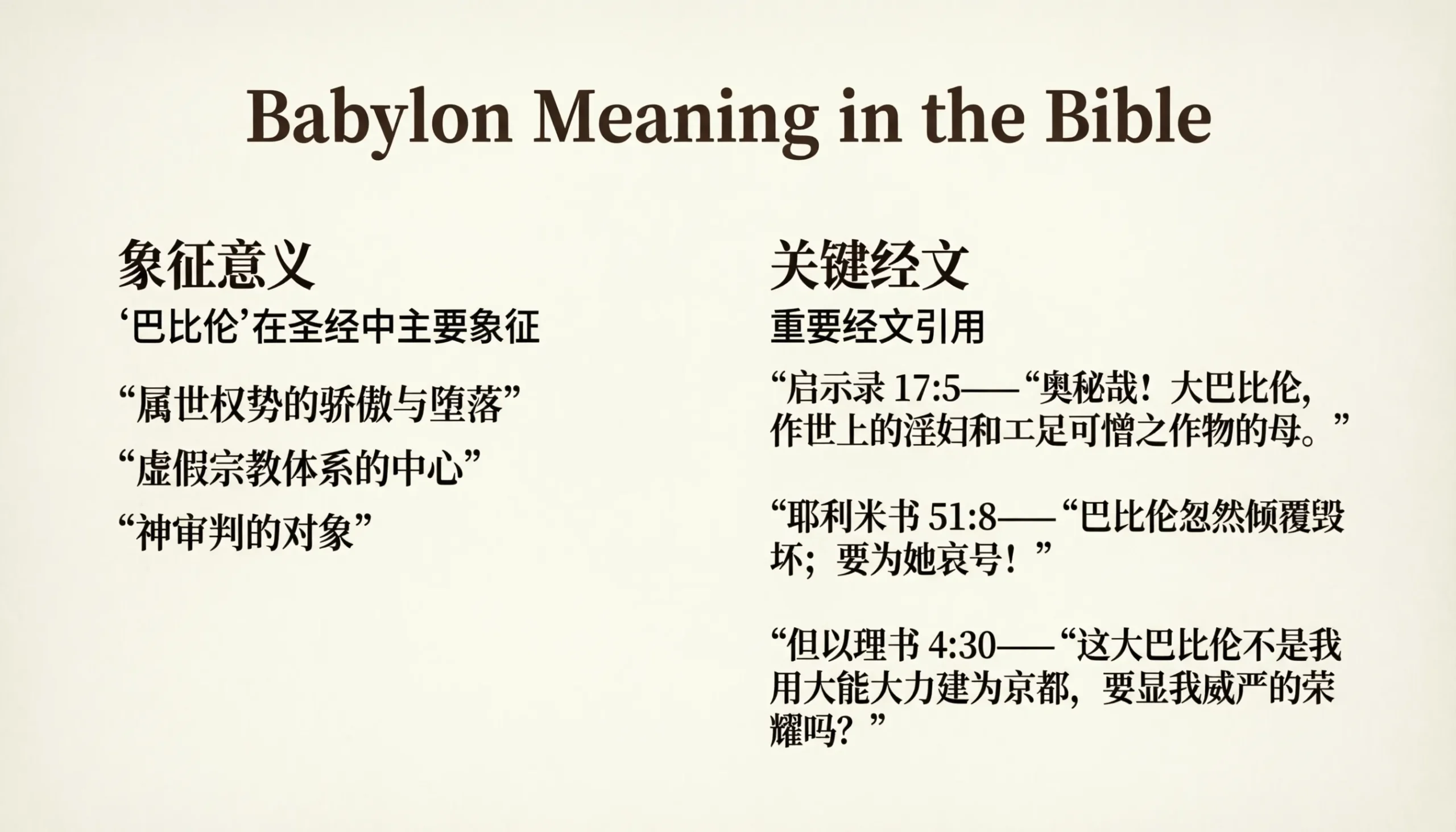 Babylon Meaning in the Bible