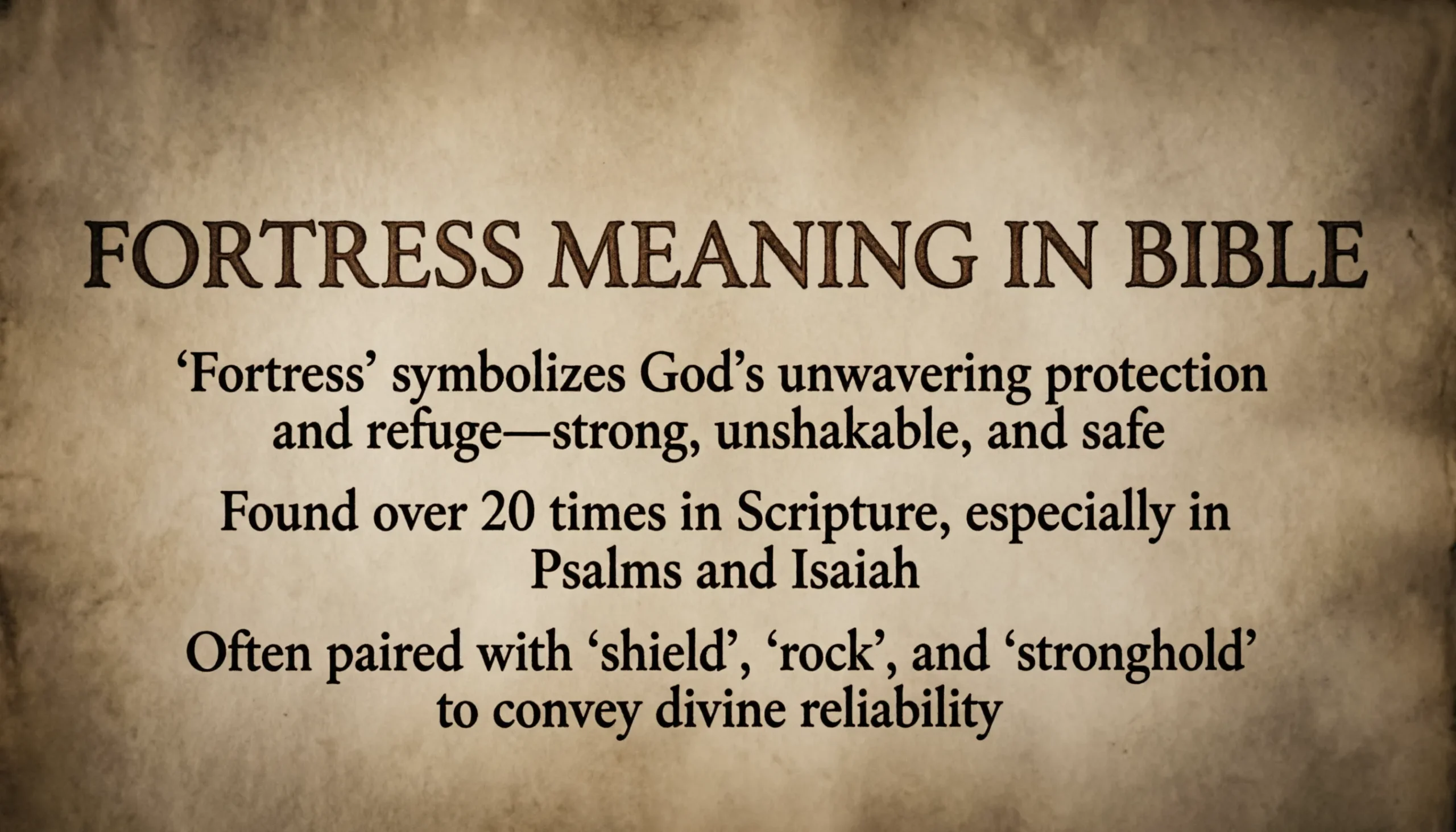 Fortress Meaning in Bible