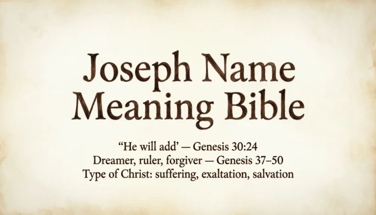Joseph Name Meaning Bible