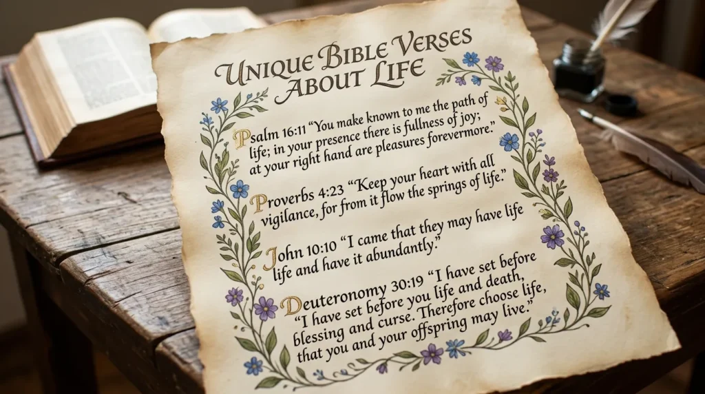 Unique Bible Verses About Life