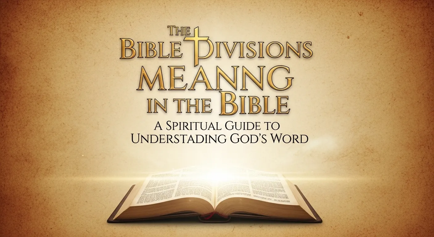 Bible Divisions Meaning in the Bible