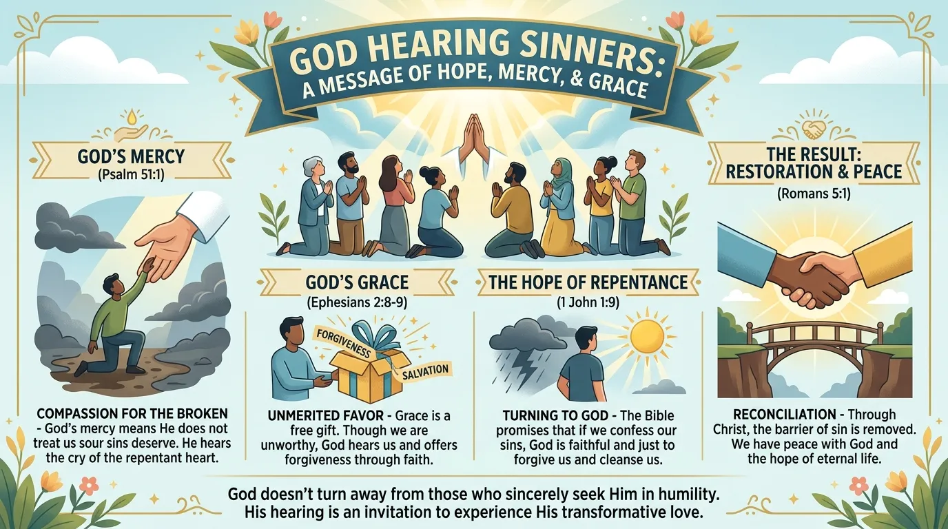 God Hearing Sinners Meaning in the Bible