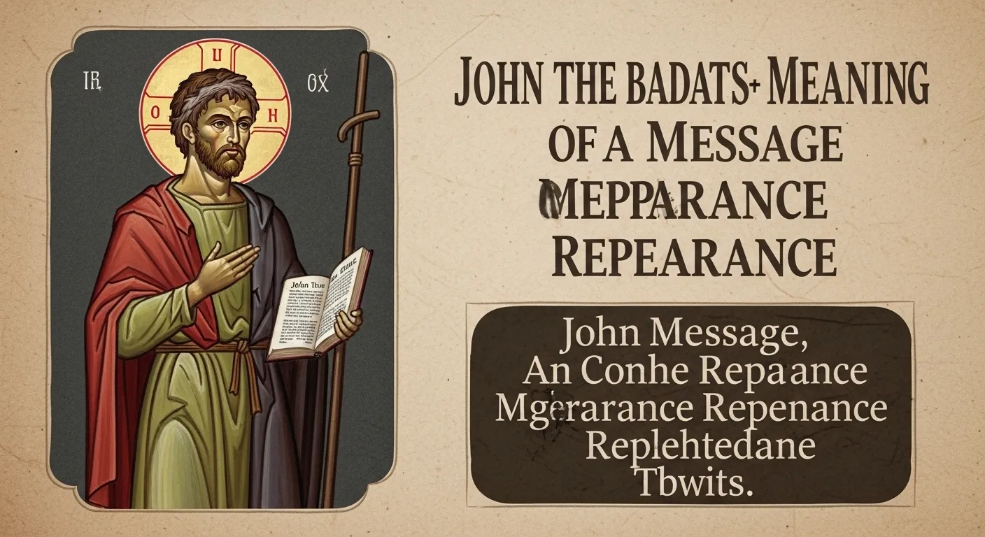 John the Baptist Meaning in the Bible